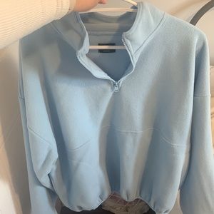 Blue Soft Quarter Zip Sweatshirt
